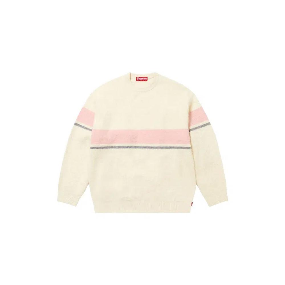 Свитеры Supreme Brushed Stripe Sweater 'Ivory' 1