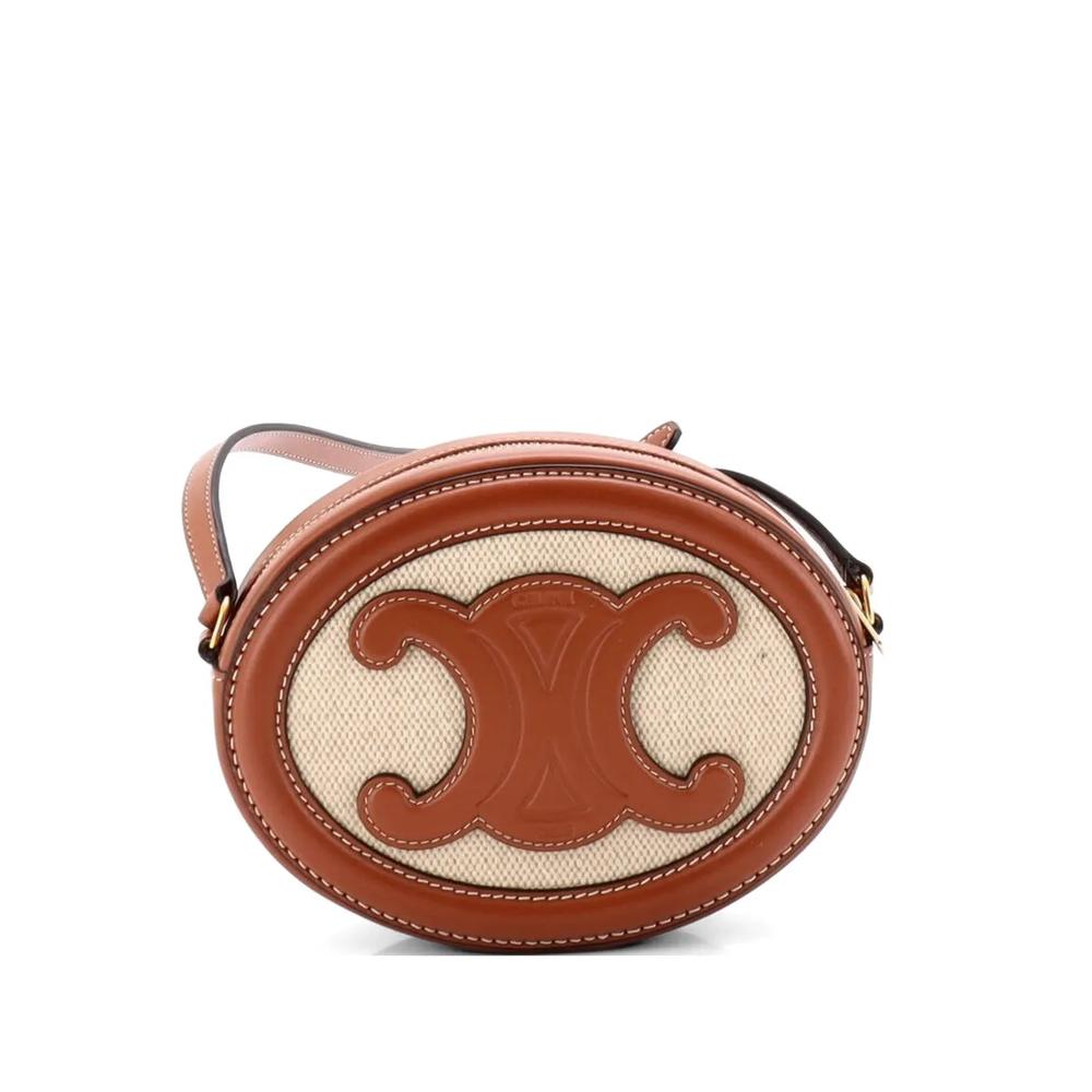 Сумка через плечо Triomphe Oval Canvas and Leather 1
