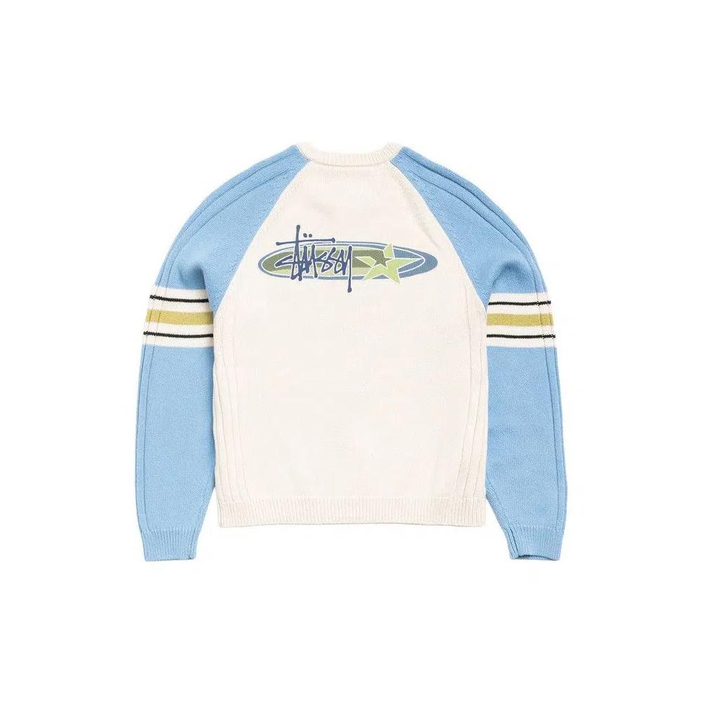 Свитеры Stussy Stripe Raglan Crew 'Blue' 2