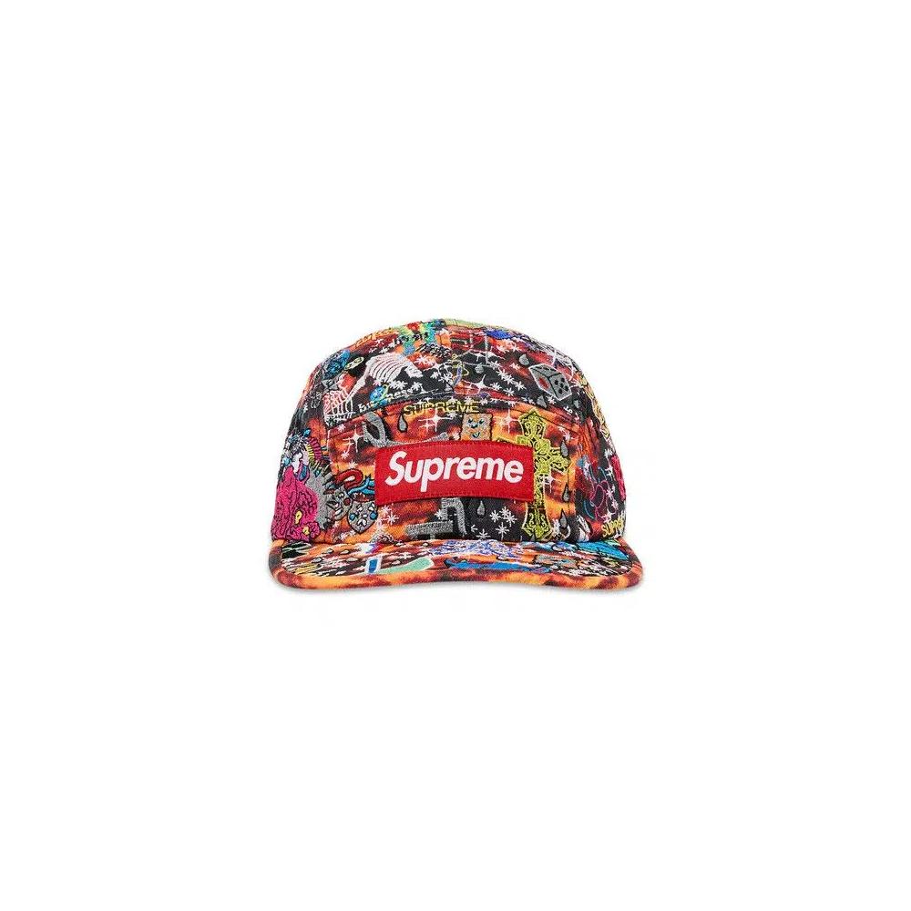 Кепка Supreme Aoi Embroidered Camp Cap 'Flames' 1