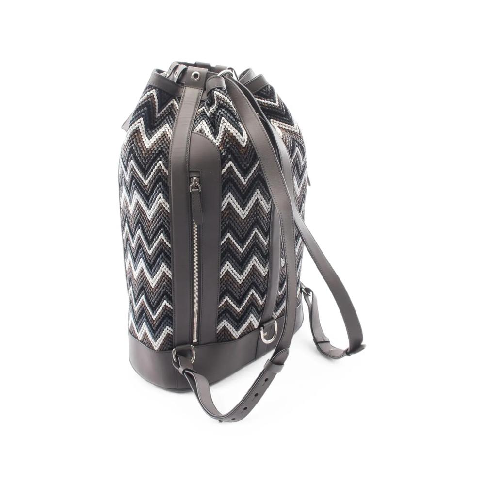 2016 zigzag-print leather backpack 2