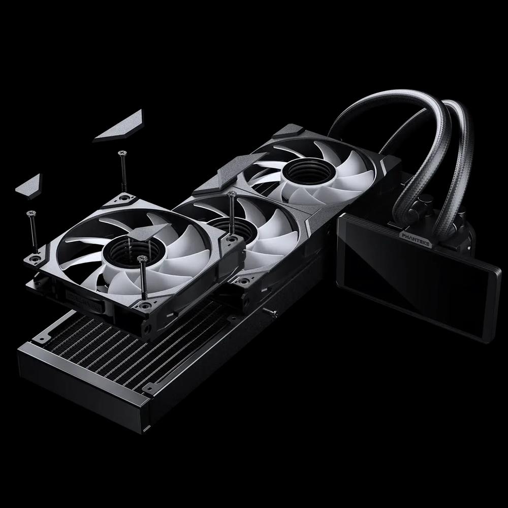 Phanteks GLACIER ONE 360M25 LCD D-RGB 360mm жидкостный охладитель - Black черный 4
