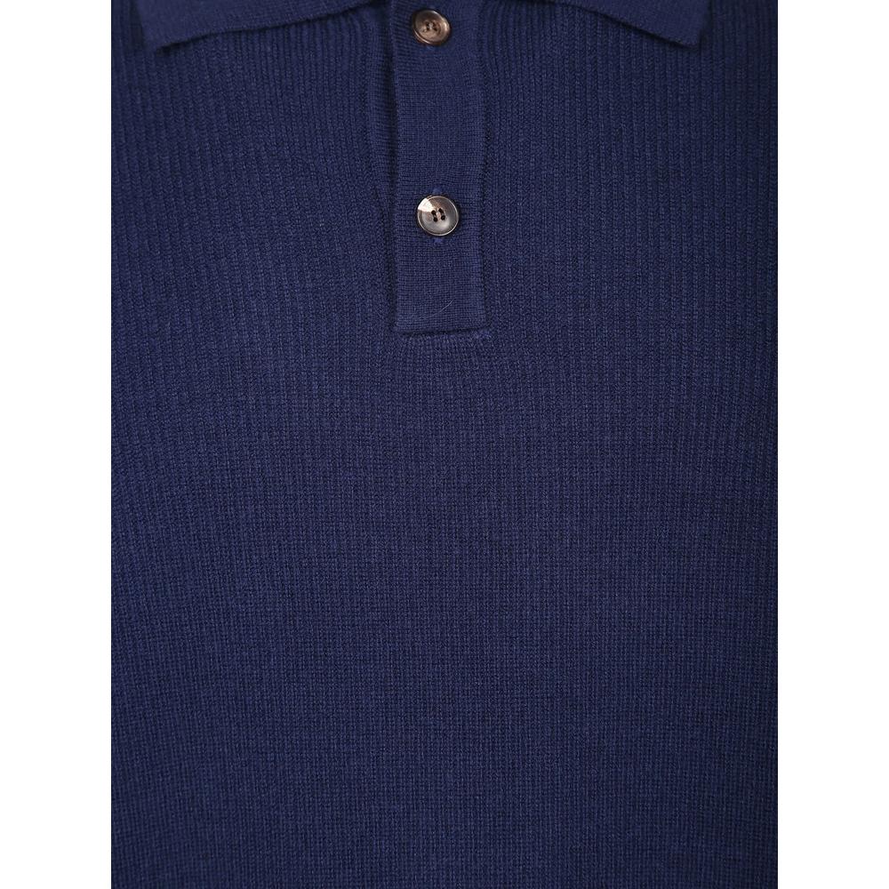 ribbed-knit polo shirt 3