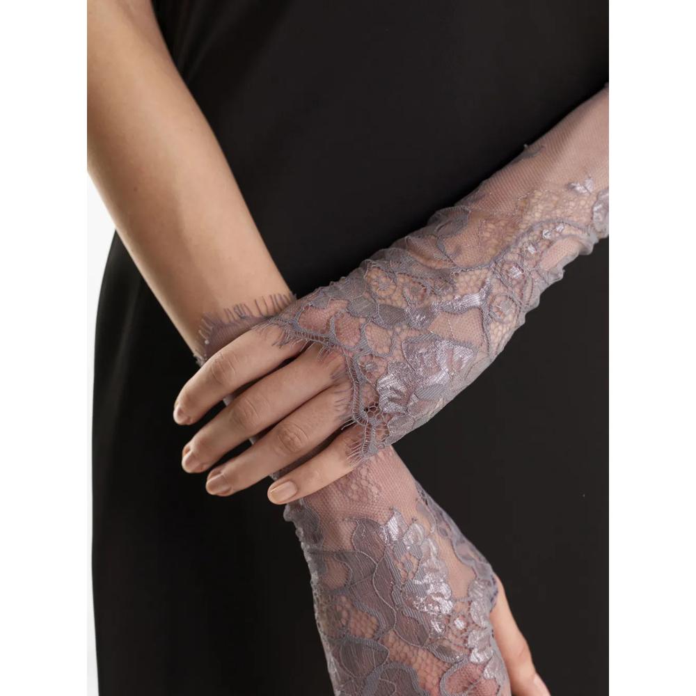 Перчатки с цветочным декором 2