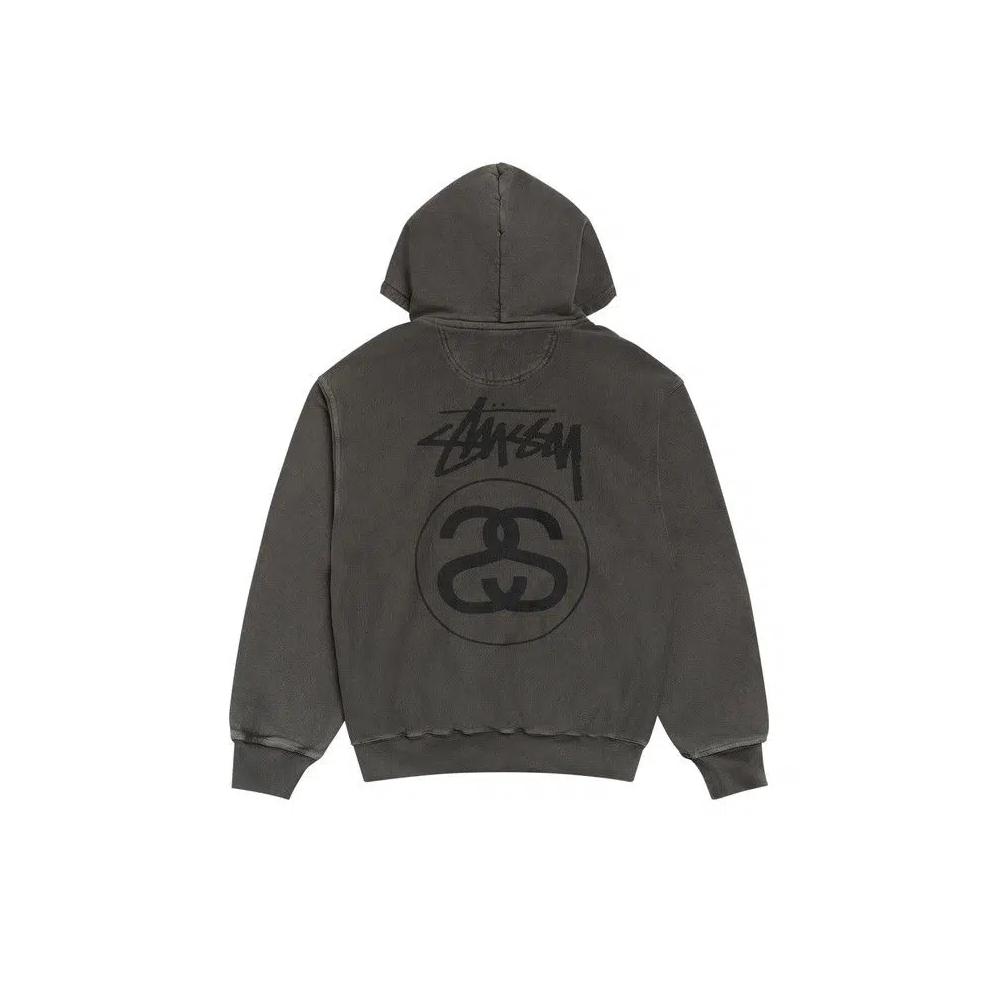 Молнии Stussy Stock Link Pigment Dyed Zip Hood «Black» 2