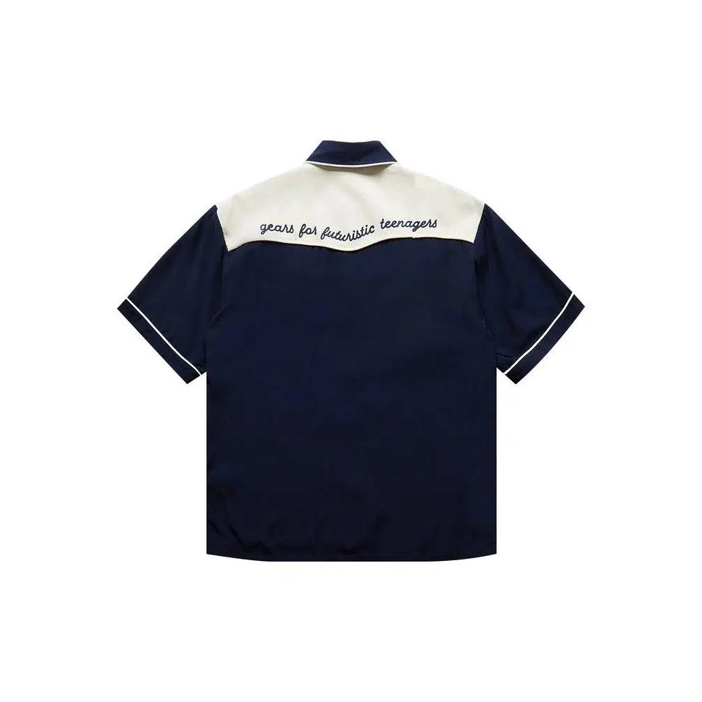 Рубашки на пуговицах Human Made Western Short-Sleeve Shirt «Navy» 2
