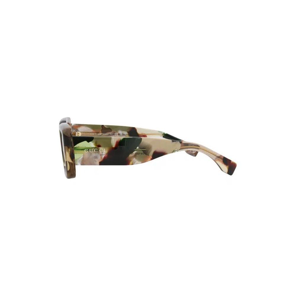 Gucci Square-Frame Recycled Acetate Sunglasses 'Зеленый/Коричневый' 3