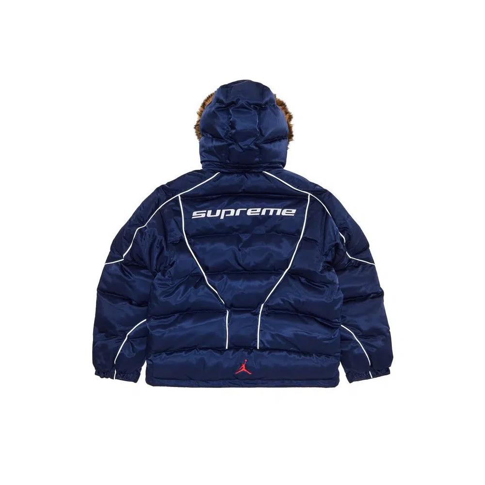 Пуховики Supreme x Jordan Puffer Jacket 'Navy' 2