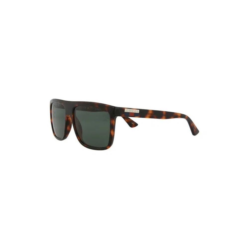 Солнцезащитные очки Gucci Square «Havana/Green» 3