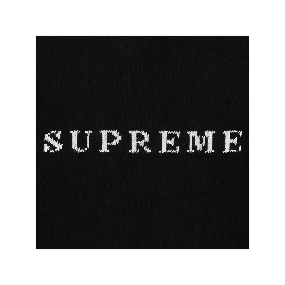 Свитера Supreme Contrast Logo Sweater 'Black' 2