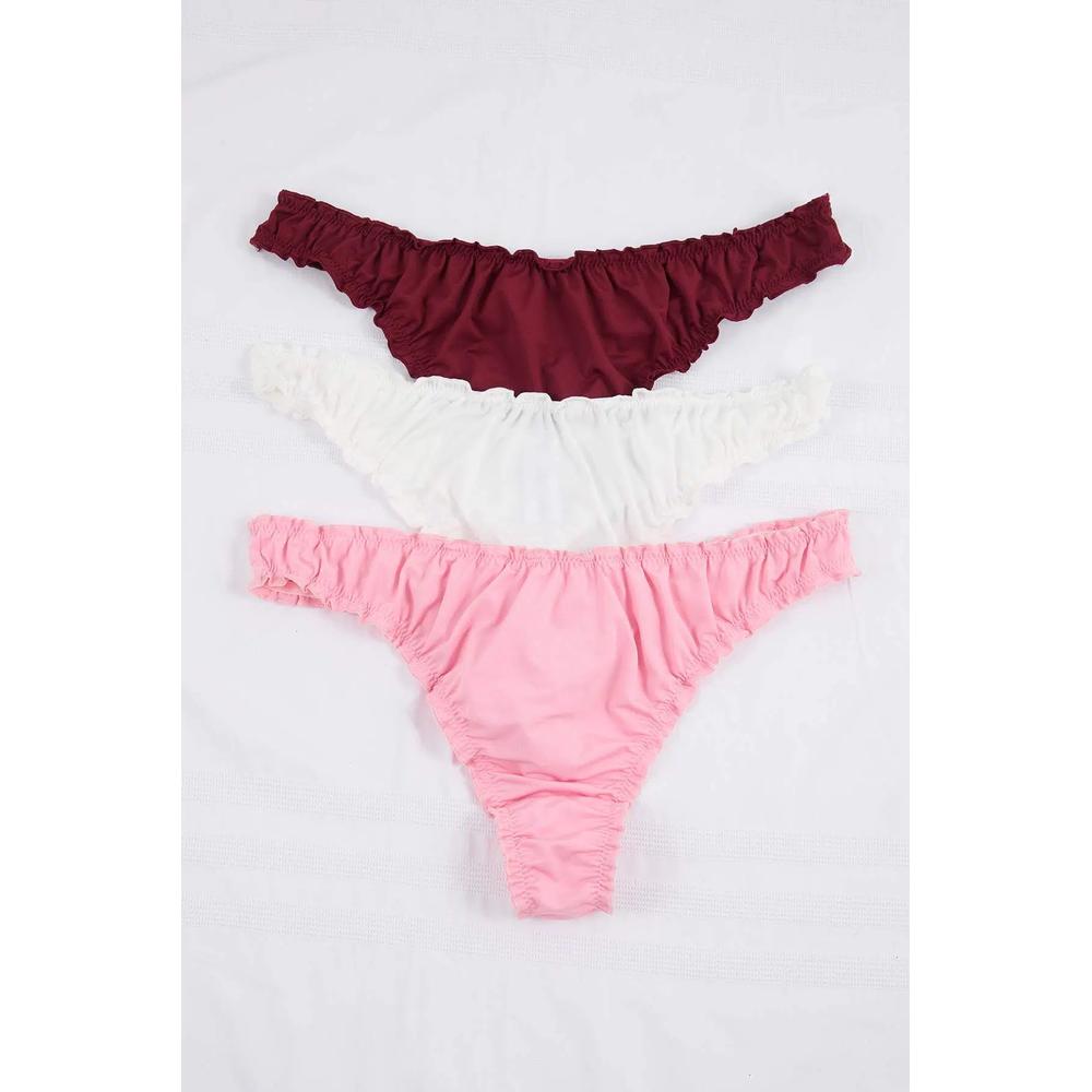 Многоцветный набор из 3 стрингов, большие размеры Tbbss26Cm00002 4