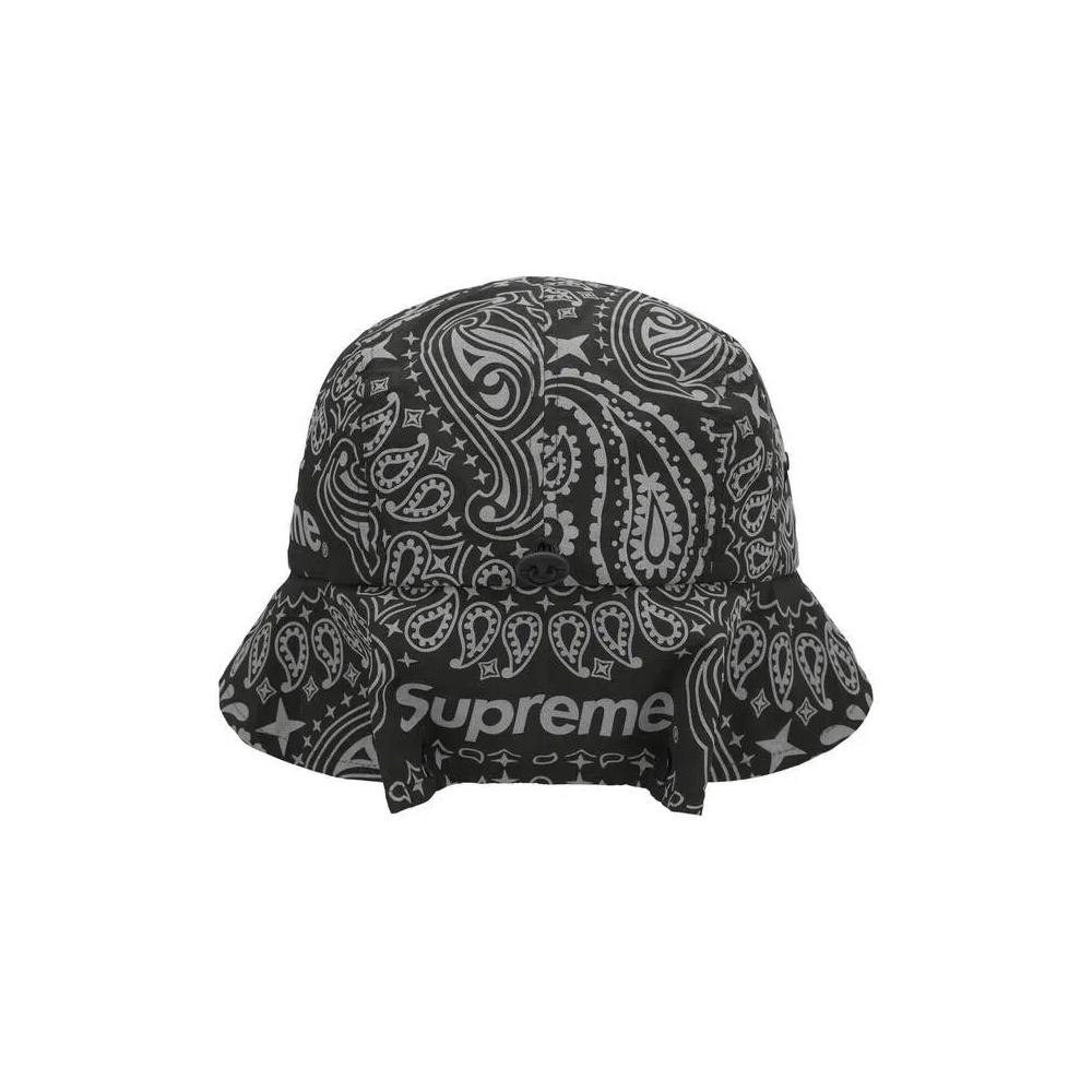 Кепки Supreme Reflective Bandana Sunshield Camp Cap 'Черный' 2