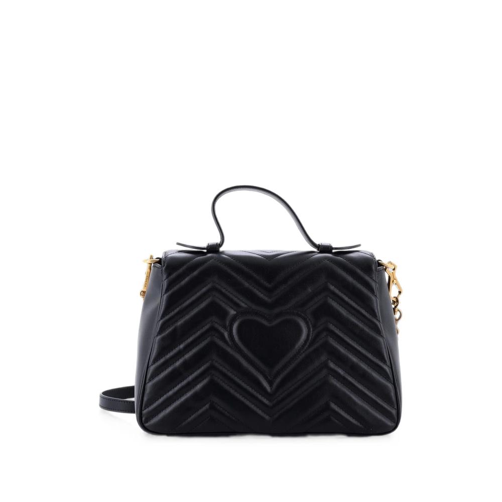 GG Marmont Top Handle Flap Bag Matelasse Leather Small satchel 2