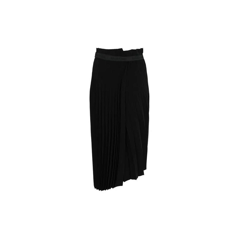 Юбки Balenciaga Fancy Плиссированная асимметричная юбка «Черный» 2