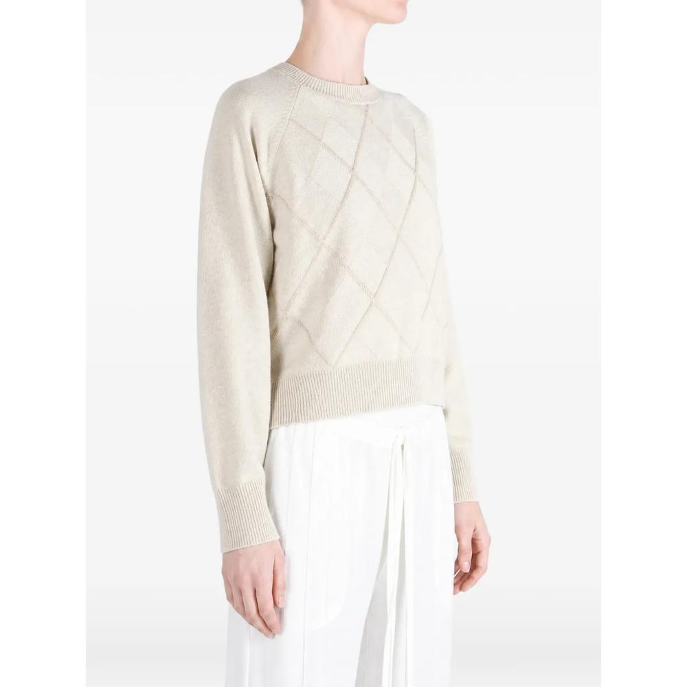 argyle raglan-sleeve sweater 3