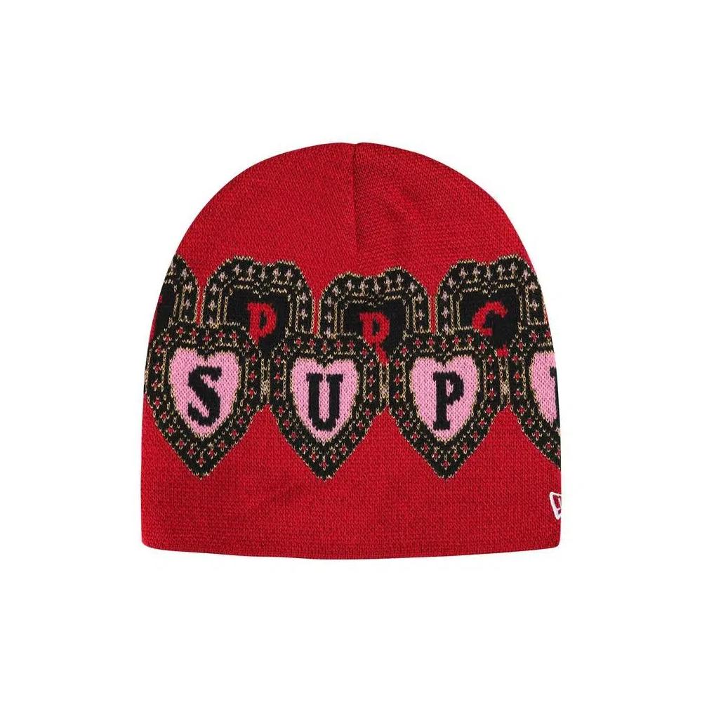 Шапки Supreme New Era Hearts Beanie 'Красный' 1