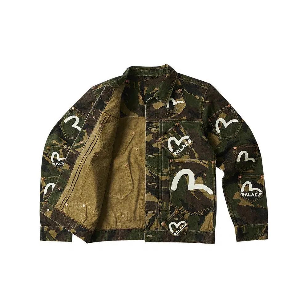 Джинсовые куртки Palace x Evisu Type One Denim Jacket 'Camo' 2
