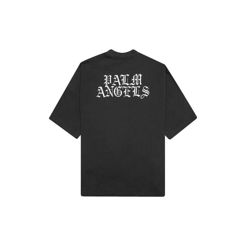 Футболки Palm Angels Burning Head Loose Tee 'Black/Yellow' 2