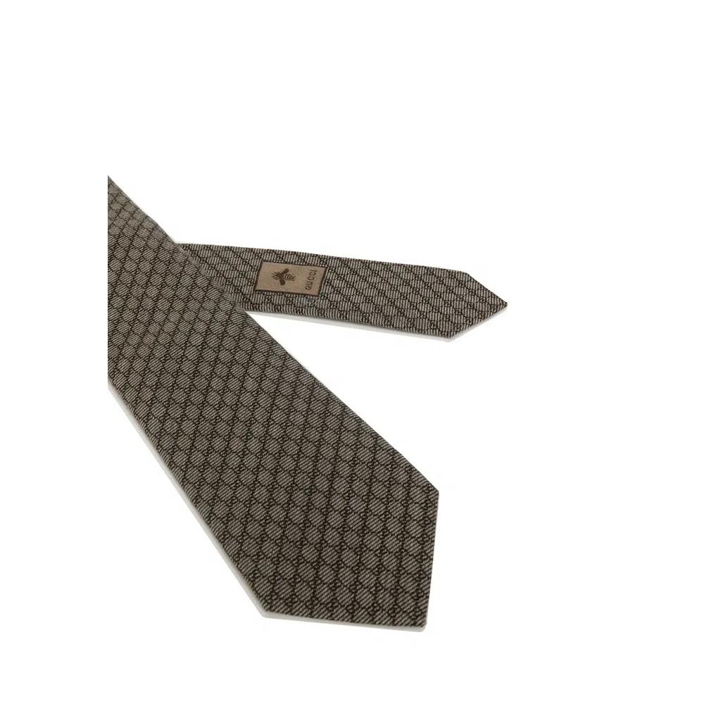 Галстук Interlocking G из шелка и шерсти с жаккардовым узором 4