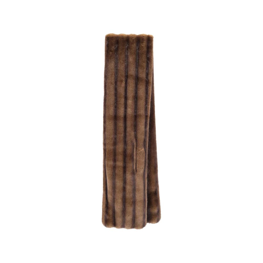 faux-fur striped scarf 2