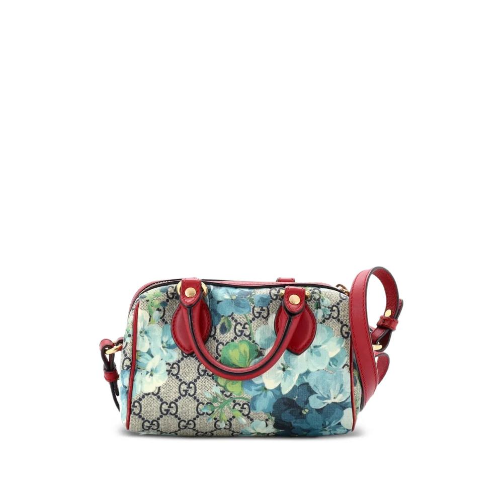 Сумка на плечо Convertible Boston Bag Blooms Print GG Coated Canvas Nano 2