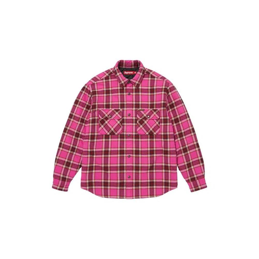 Фланелевые рубашки Supreme Quilted Lined Flannel Snap Shirt 'Black' 1