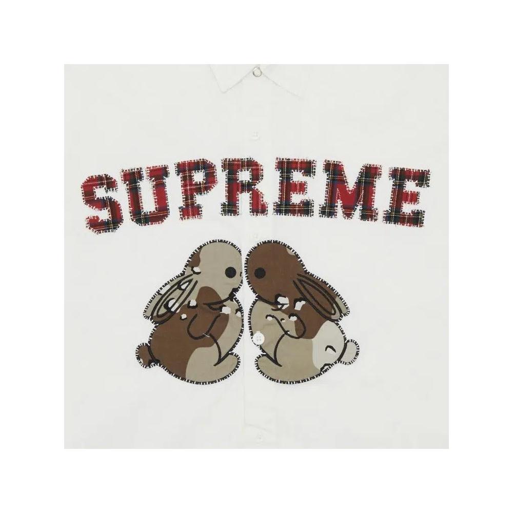 Рубашки Supreme Bunnies Short-Sleeve Work Shirt 'Белый' 3