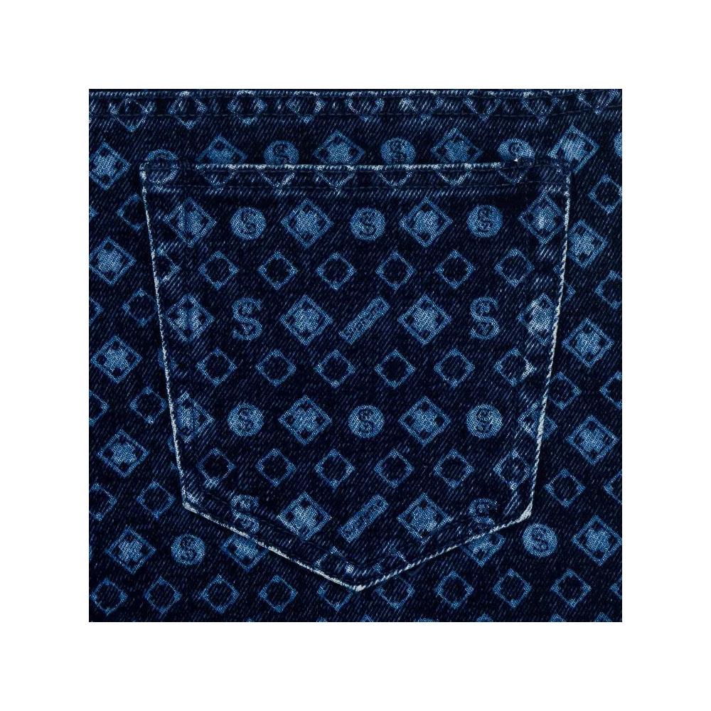 Джинсы Supreme Flocked Loose Fit Jean «Blue» 3