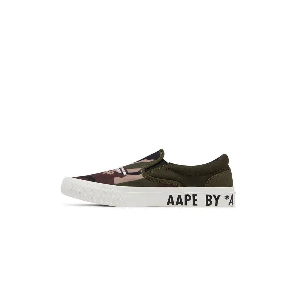 Слипоны BAPE AAPE Slip-On 'Green Camo' 3