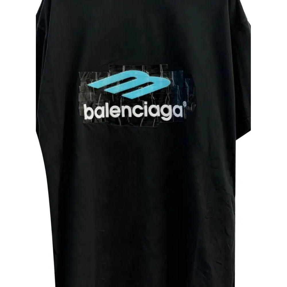 Футболки с коротким рукавом Balenciaga Oversized Short-Sleeve T-Shirt 'Черный' 2