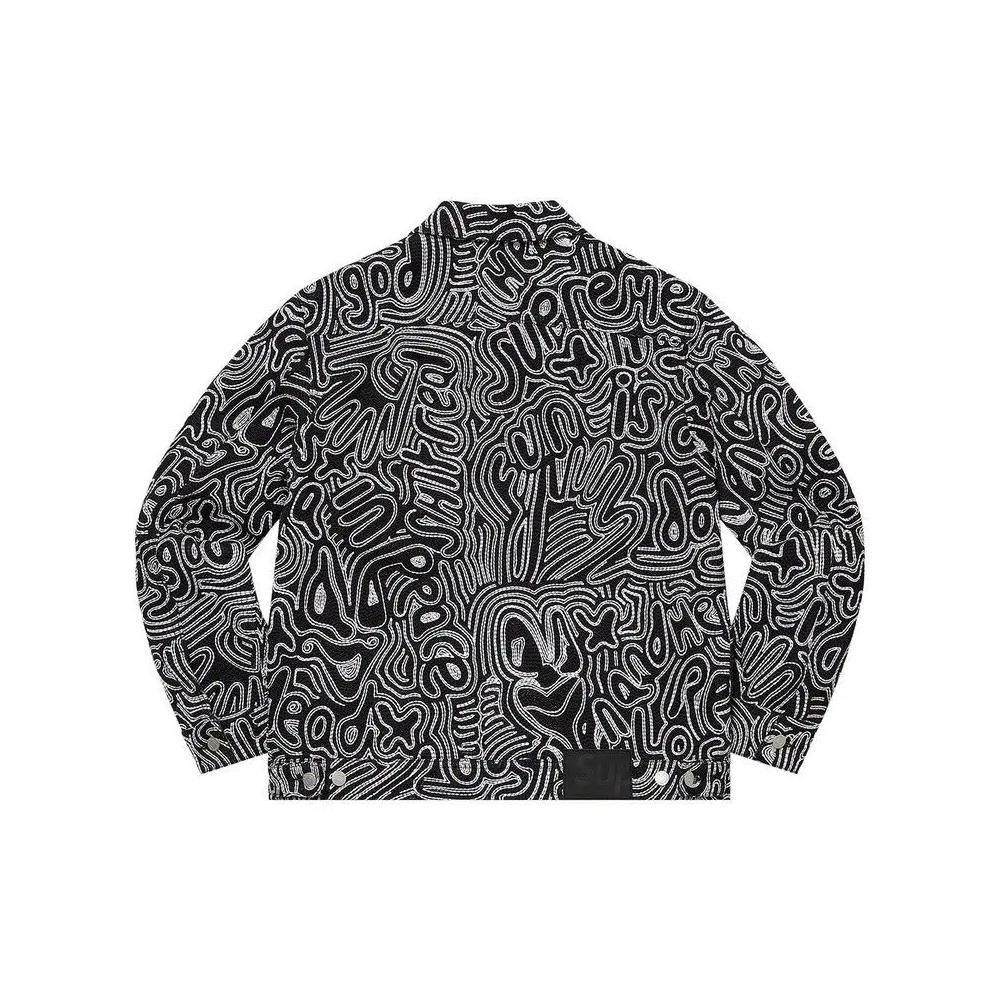 Джинсовая куртка Supreme Chainstitch Denim Jacket 'Black' 2
