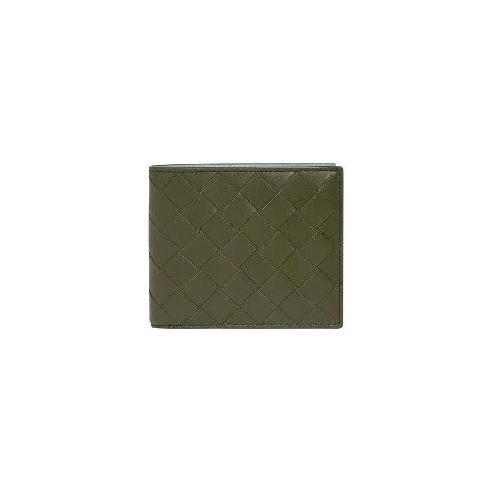 Кошельки Bottega Veneta Портмоне 'Green Tweed/Mineral' 1