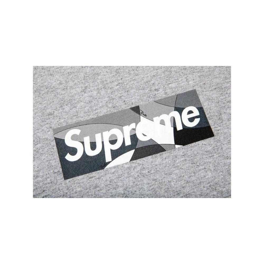 Футболки Supreme x Emilio Pucci Box Logo Tee 'Heather Grey/Black' 2