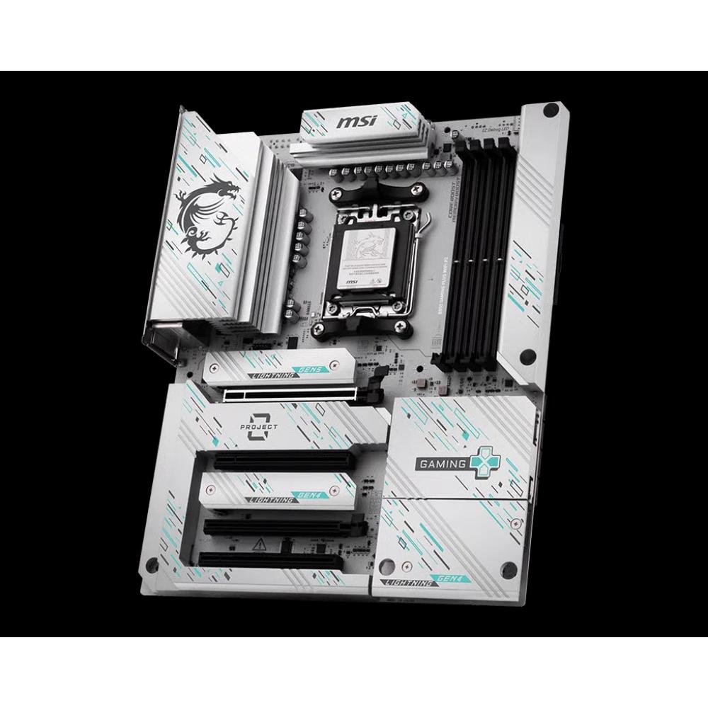MSI B850 GAMING PLUS WIFI PZ ATX материнская плата с обратным подключением (DDR5) / Белая 4