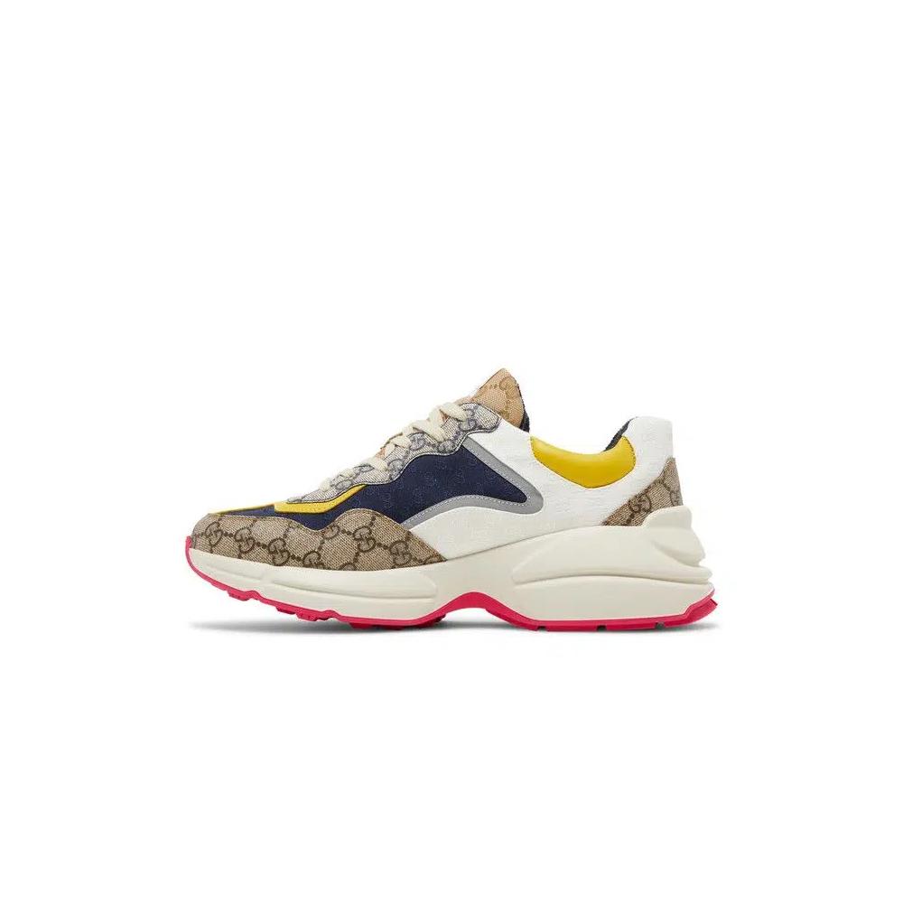 Кроссовки Gucci GG Rhyton 'Beige White Yellow' 3