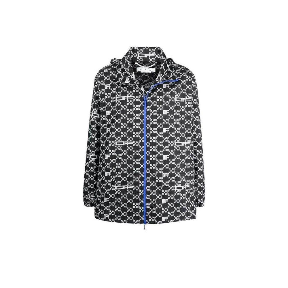Верхняя одежда Off-White Monogram Allover Windbreaker Jacket 'Black' 1
