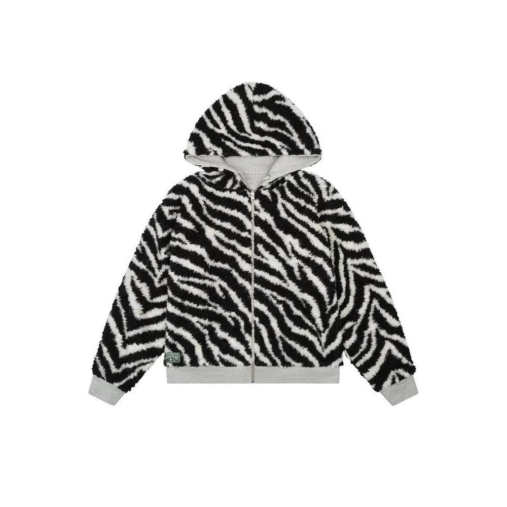 Топы Denim Tears Zebra Shearling Lined Reversible Zip Hoodie 'Zebra' 1