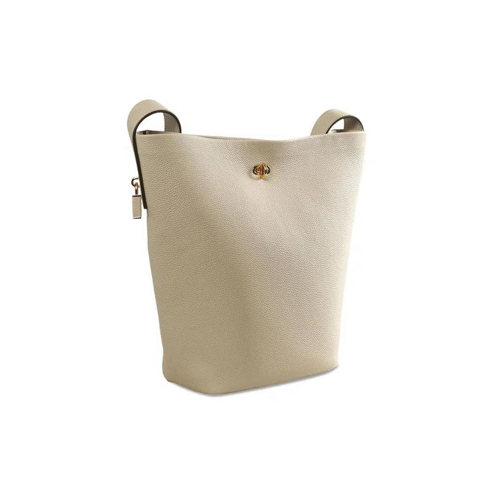 Сумки-ведра Tory Burch Lock Slim Bucket Bag «Светлый камень» 2