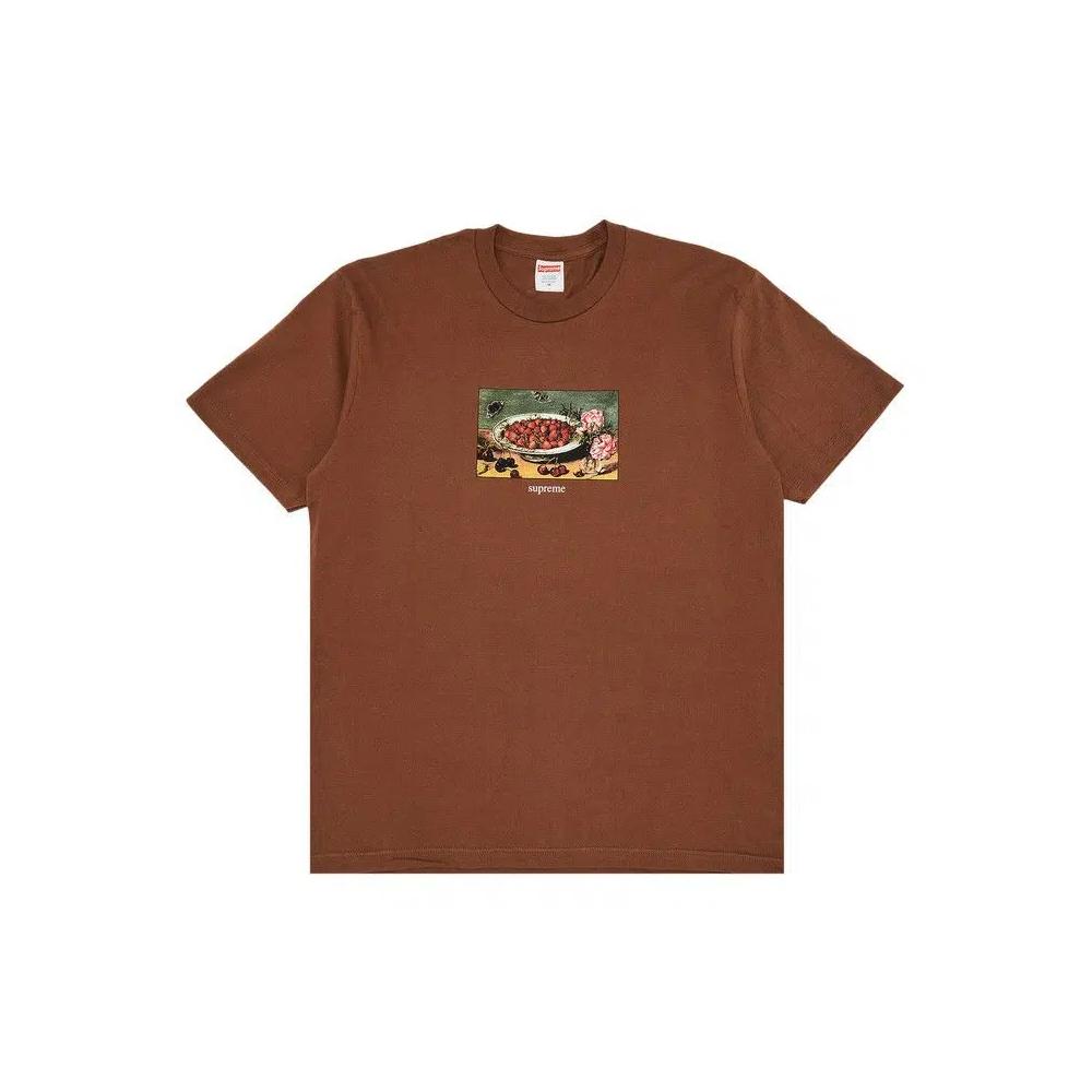 Футболки Supreme Strawberries Tee 'Brown' 1