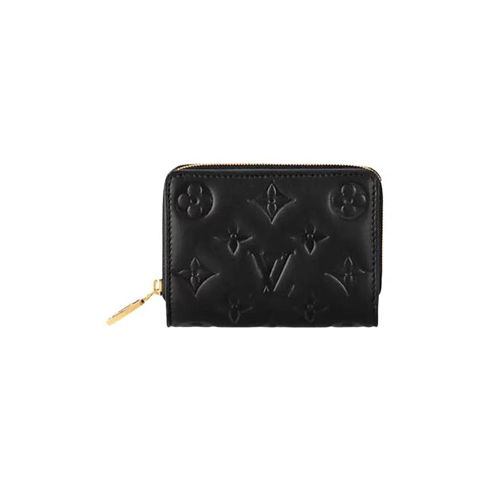 Кошельки Louis Vuitton Lou Wallet 'Black Monogram-Embossed Lambskin' 1