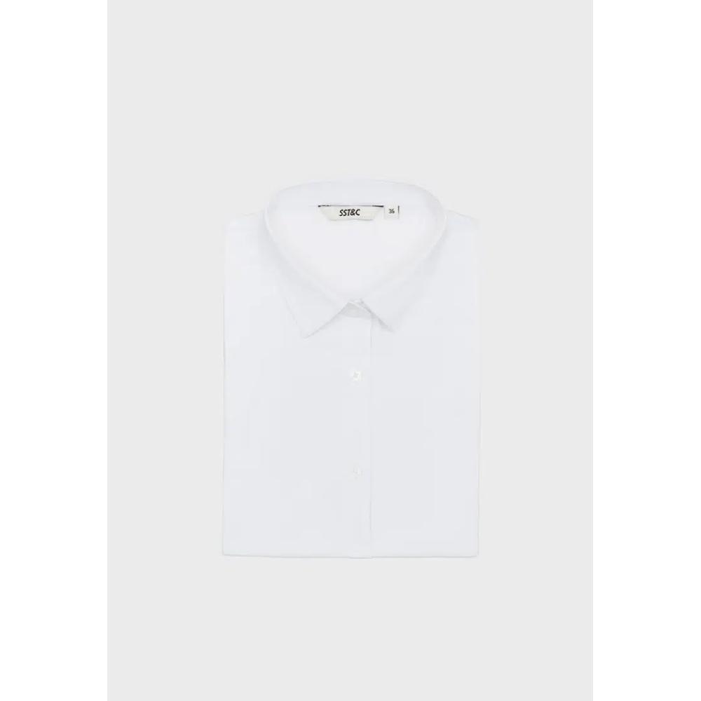 Светло-серая рубашка slim fit с отложным воротником 2