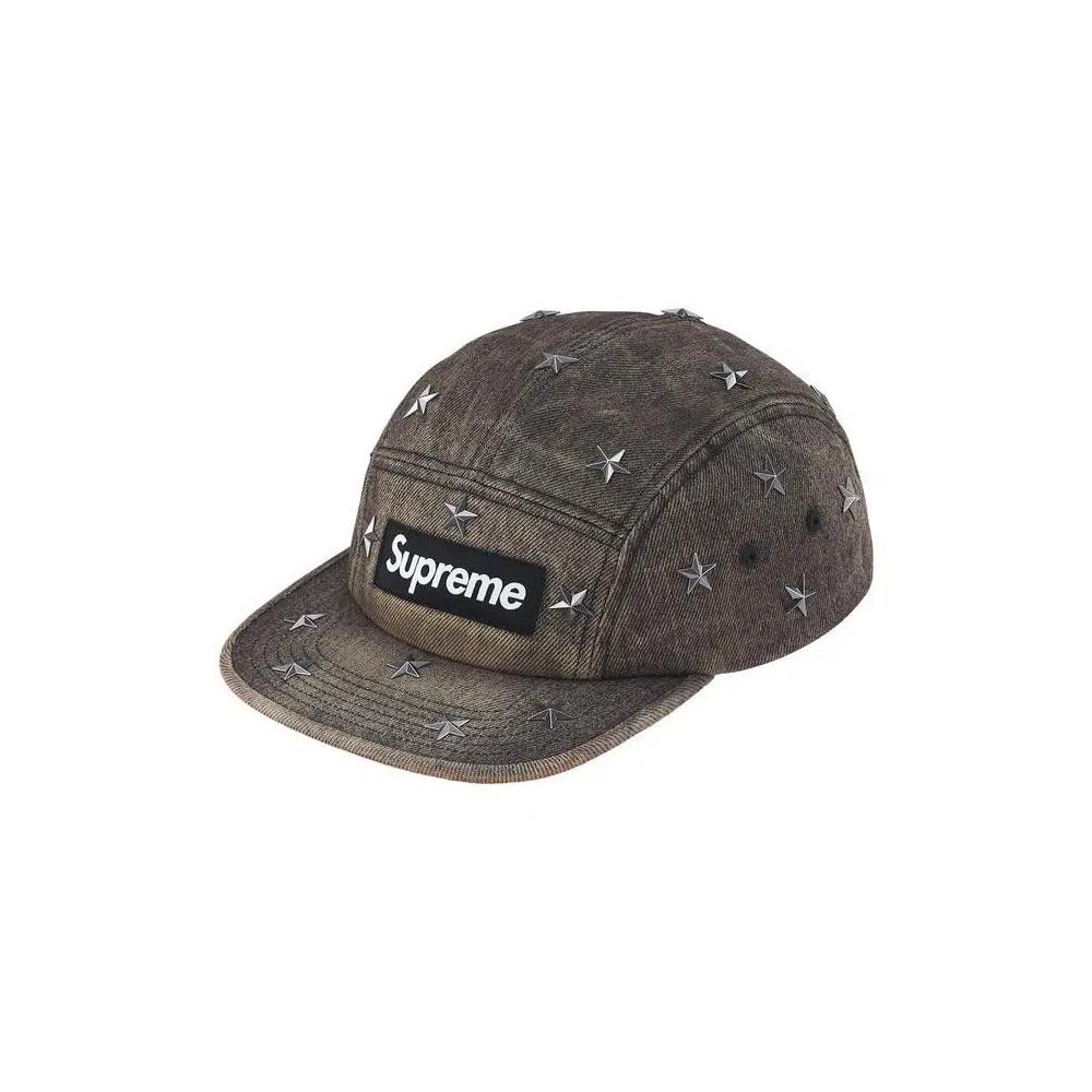 Кепки Supreme Stars Studded Denim Camp Cap 'Washed Black' 1