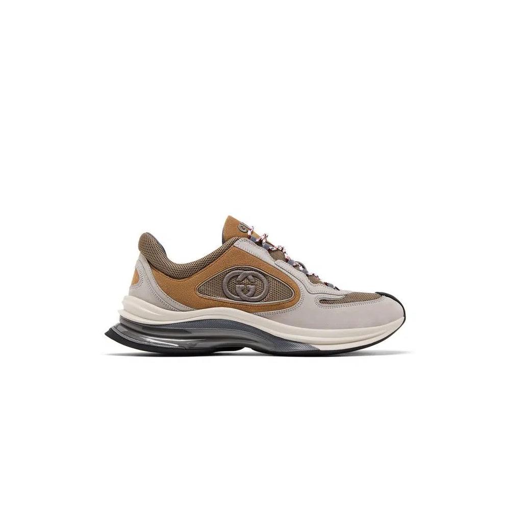 Кроссовки Gucci Run Sneaker 'Light Grey Brown' 1