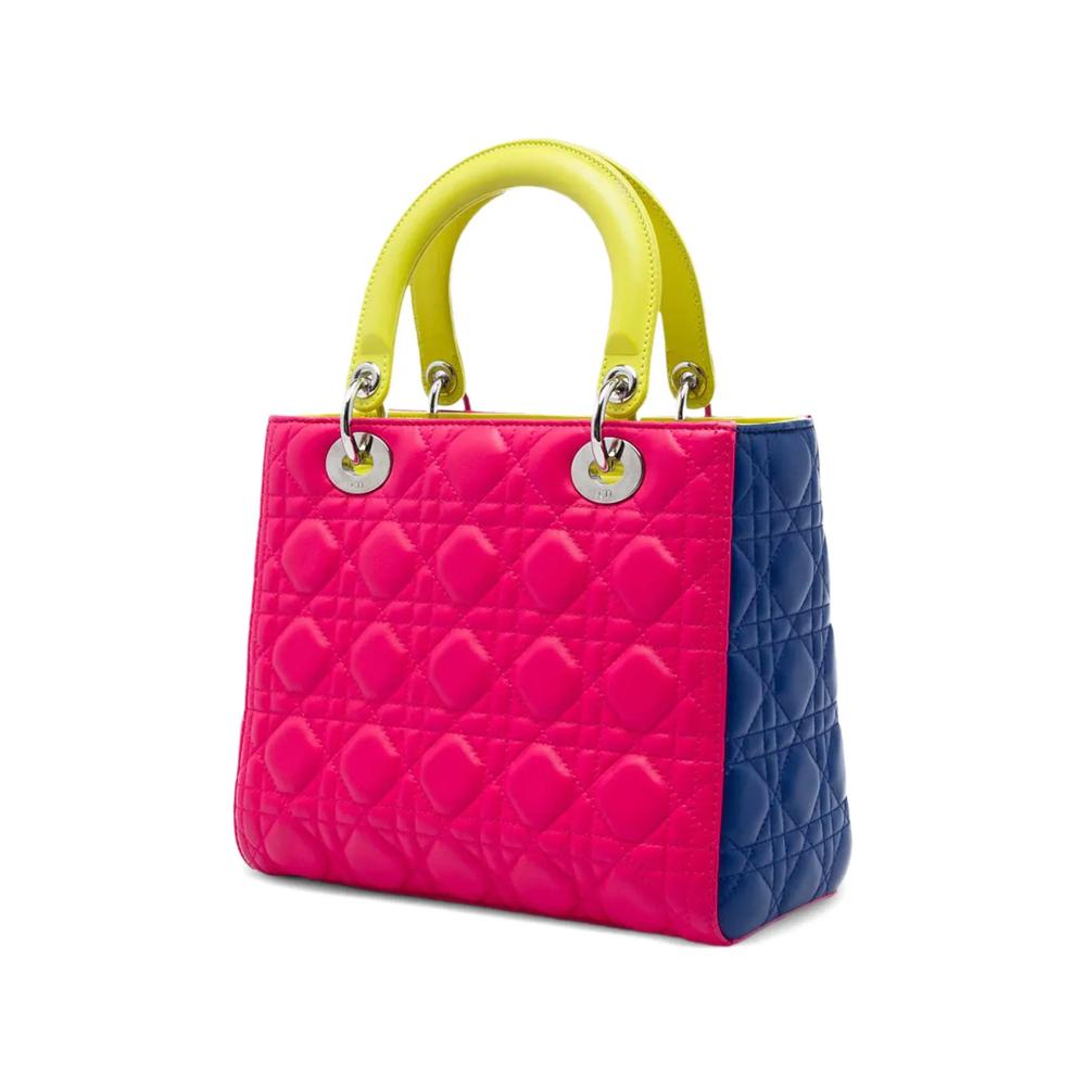 Сумка-сэтчел Medium Tricolor Lambskin Cannage Lady Dior (2013 год) 2