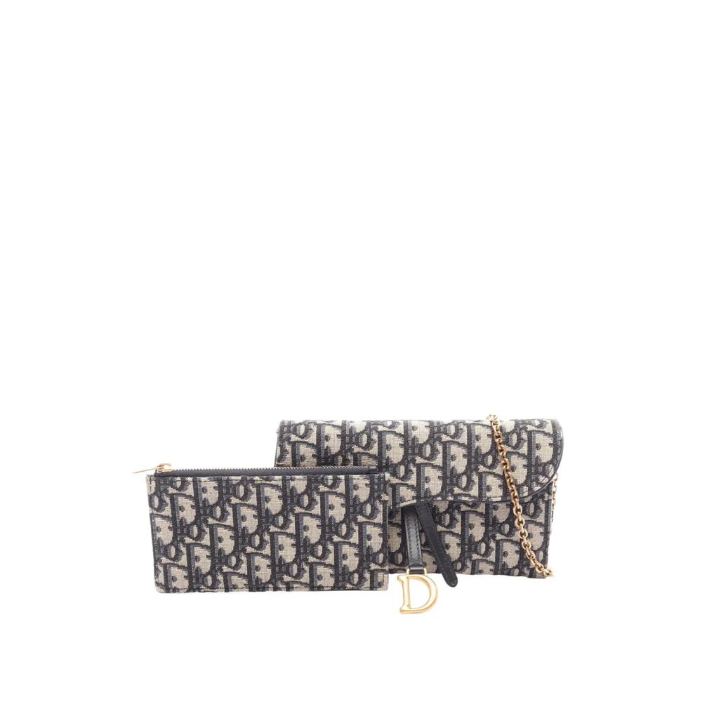 Сумка через плечо Oblique Canvas Saddle Pouch Wallet On Chain (2010-2026 годы) 2