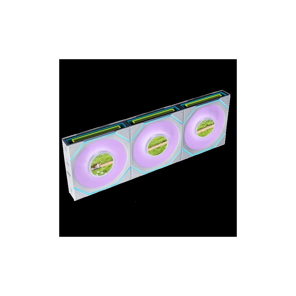 LIAN LI UNI FAN SL-INF LCD FLEX Reverse Blade 120mm 3 в 1 набор обратных вентиляторов - White 1