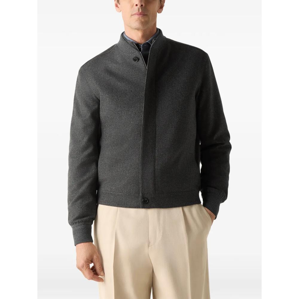 dark grey multimélange Oasi Cashmere Elements bomber jacket 3