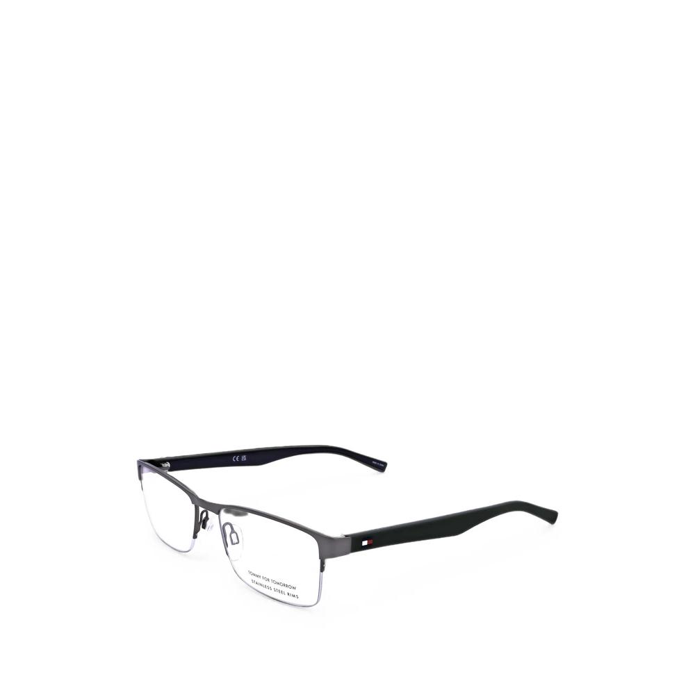 half-rim rectangle-frame glasses 1