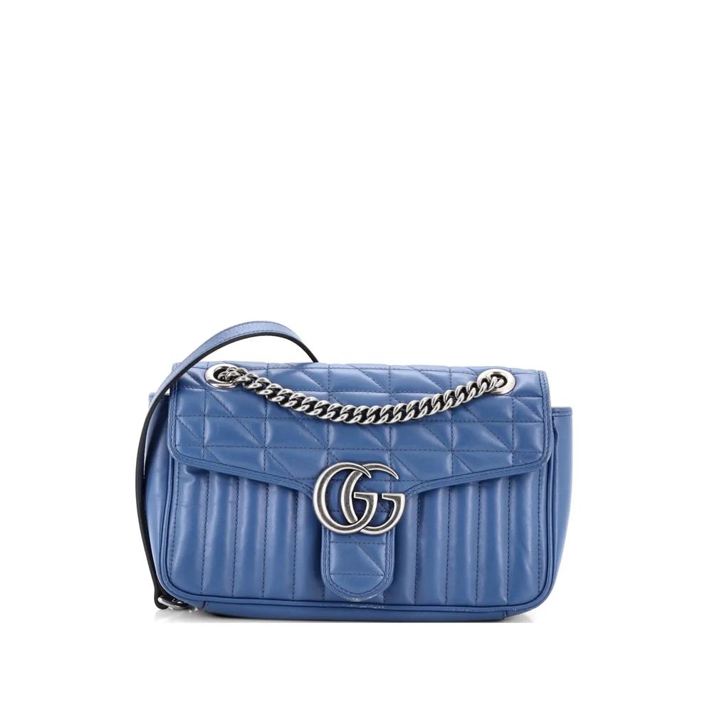 Маленькая сумка на плечо GG Marmont Flap Bag Mixed Matelasse Leather 1