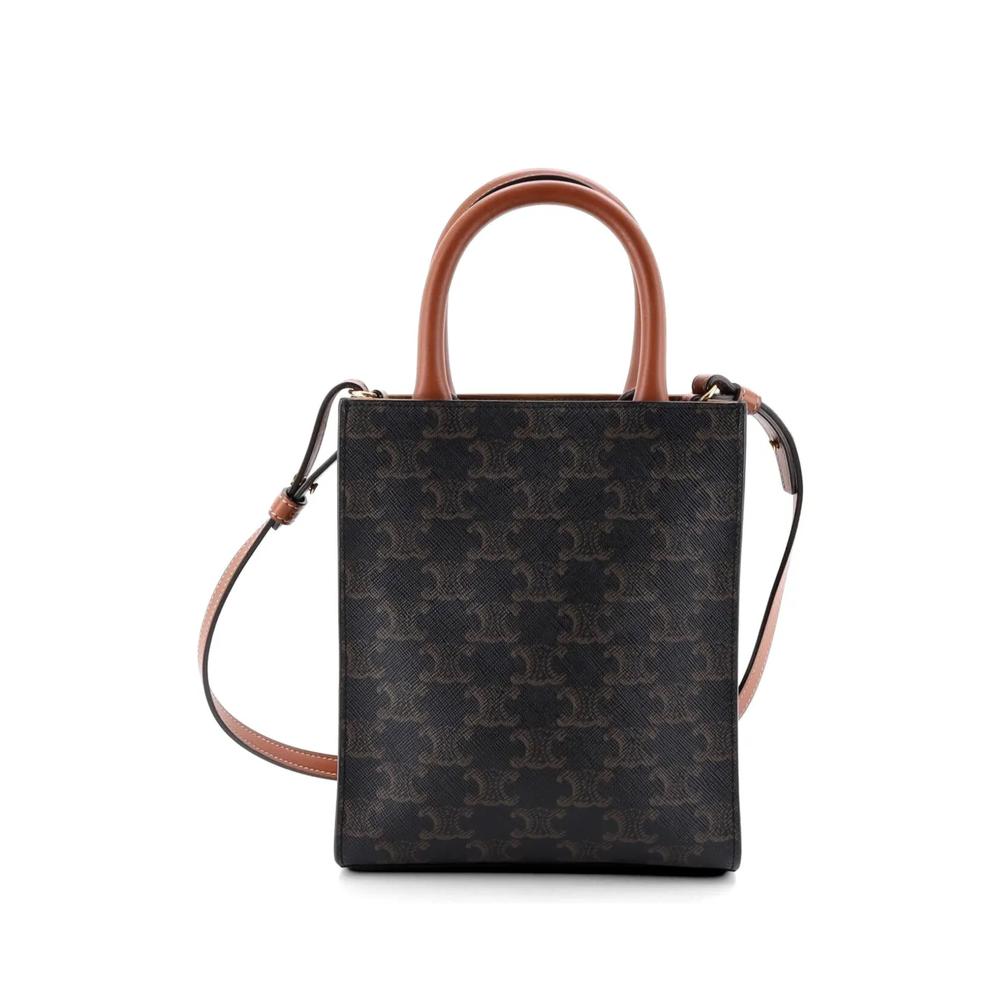 Сумка-сэтчел Vertical Cabas Tote Triomphe Coated Canvas Mini 2